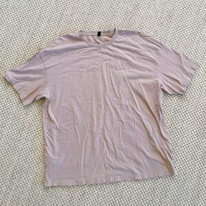 Comfrt mens casual heavyweight boxy tee shirt - large tan